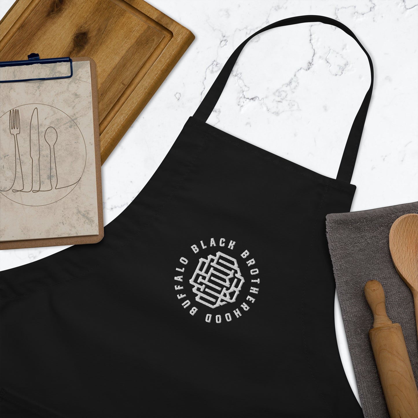 BBB Monogram Embroidered Apron